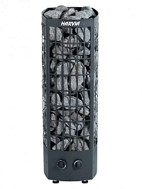 Электрическая печь для сауны HARVIA Classic Quatro QR90, 9 кВт, пульт встроен, чёрная