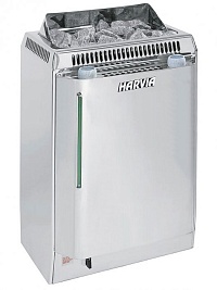 Электрическая печь для сауны HARVIA Topclass Combi KV90SEA, 9 кВт, с парогенератором, автомат, без пульта, нерж.сталь