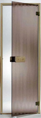 Двери для сауны. ИТС ПЛ -40Л (бронза, шиншилла). 0,7 x 1,9 м.